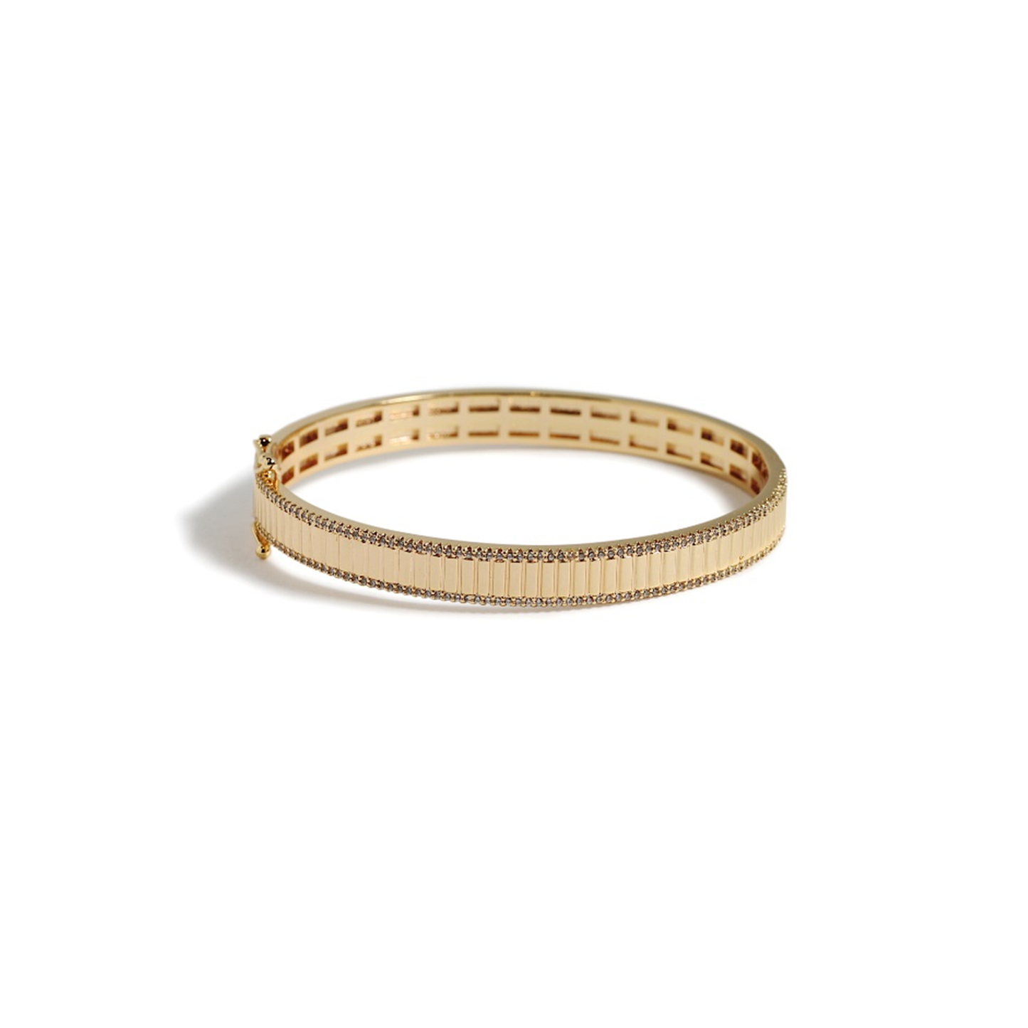 Bold Lined Eternity Bangle