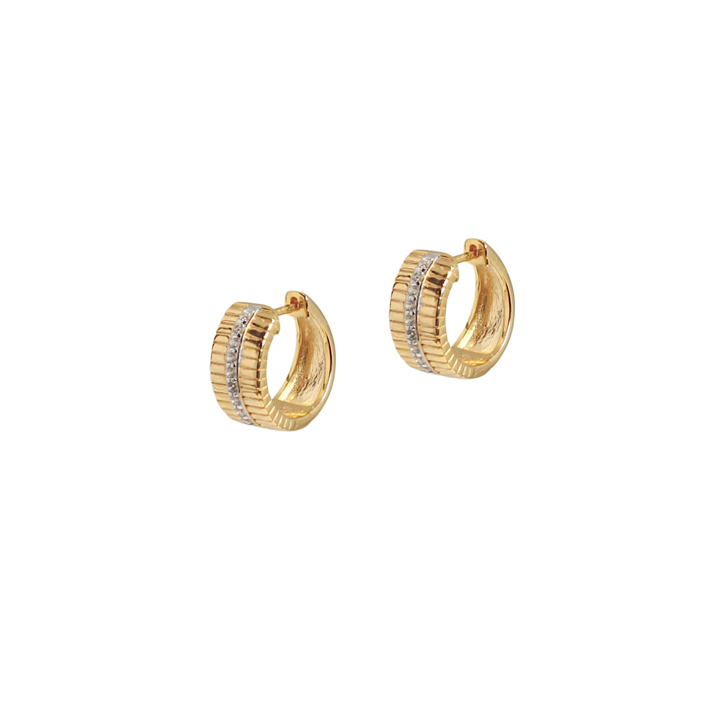 Bold Lined Eternity Hoops