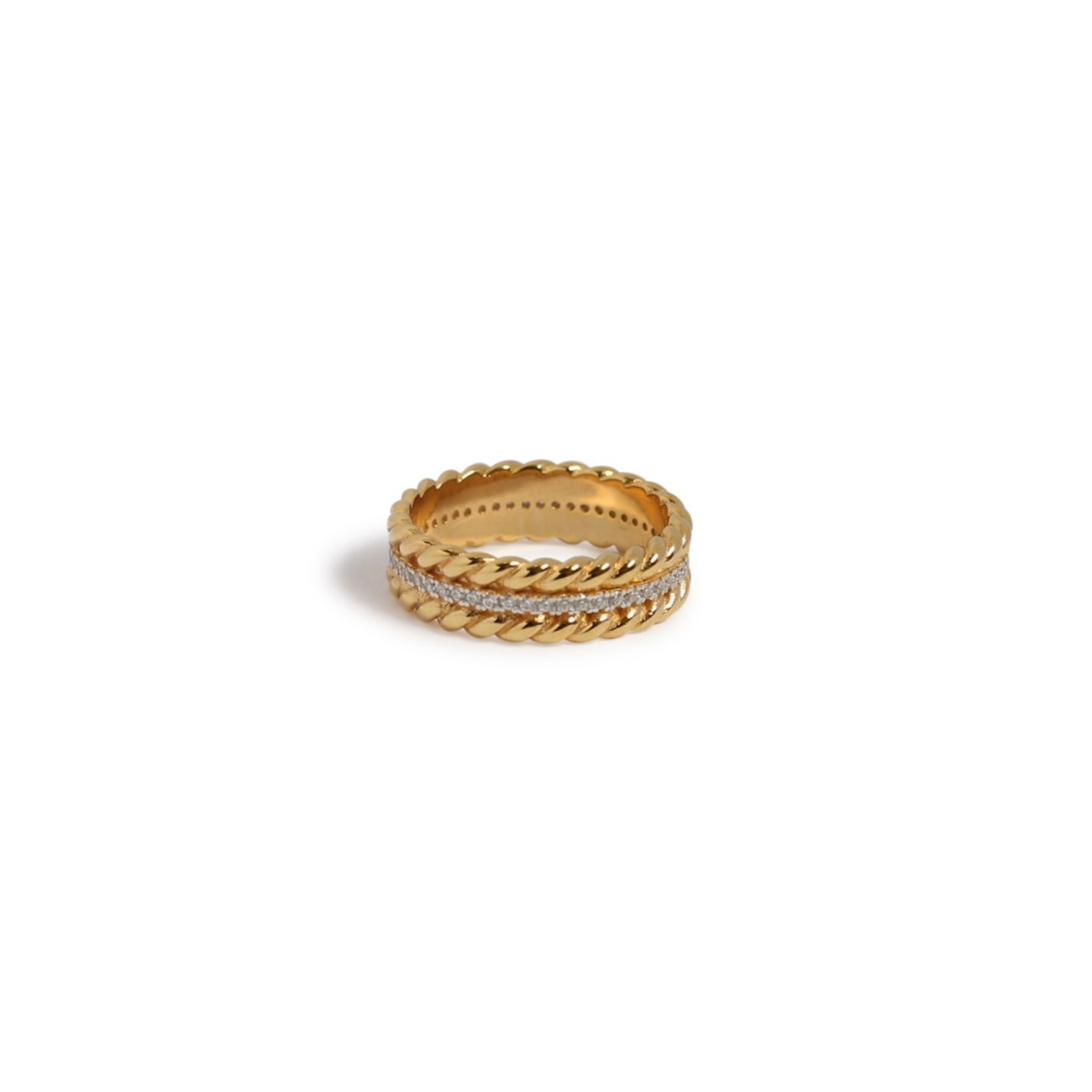 Boldly Twist Eternity Accent Ring