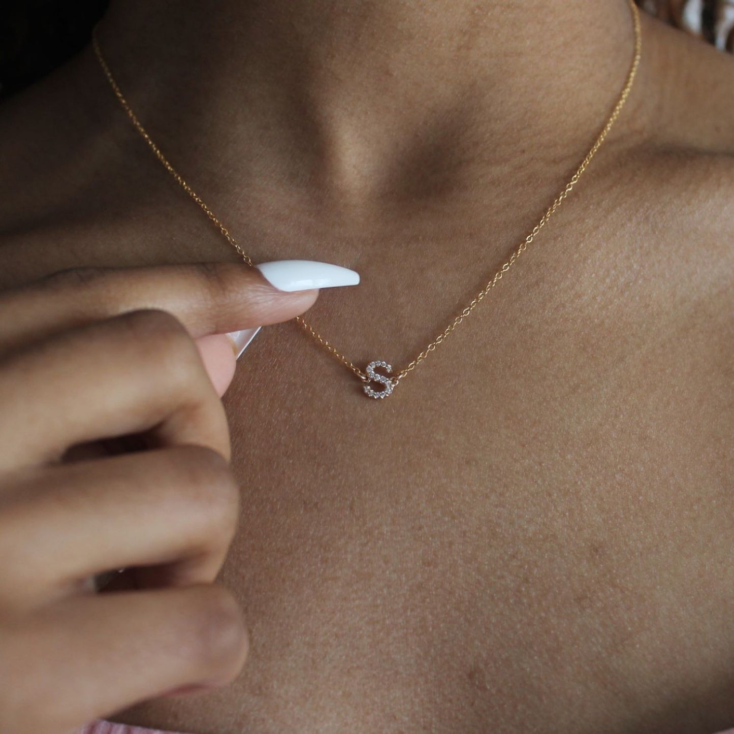 Diamond Initial Necklace