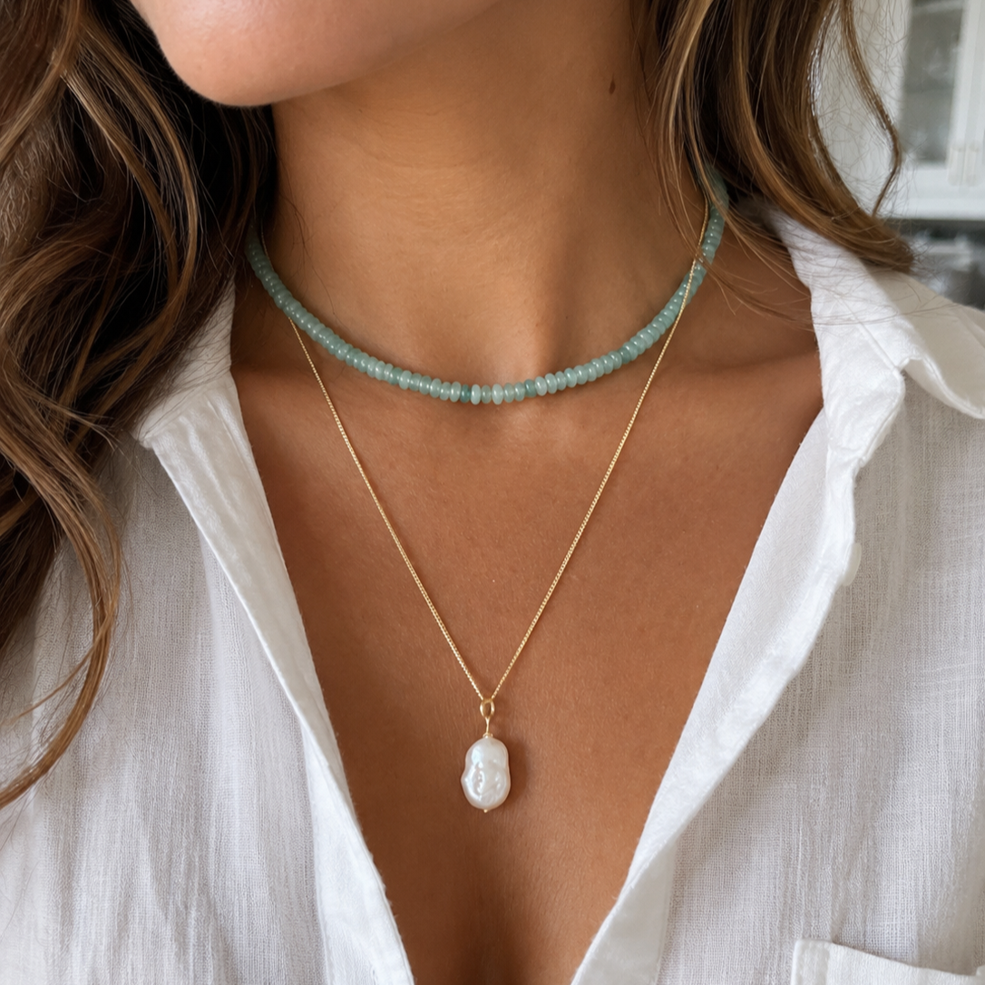 Green Aventurine Charm Necklace