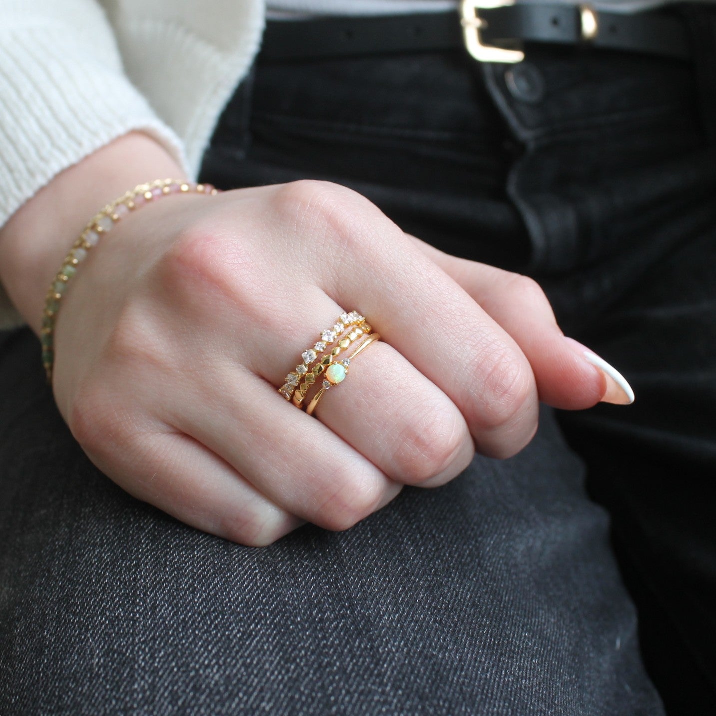 Opal Crystal Ring