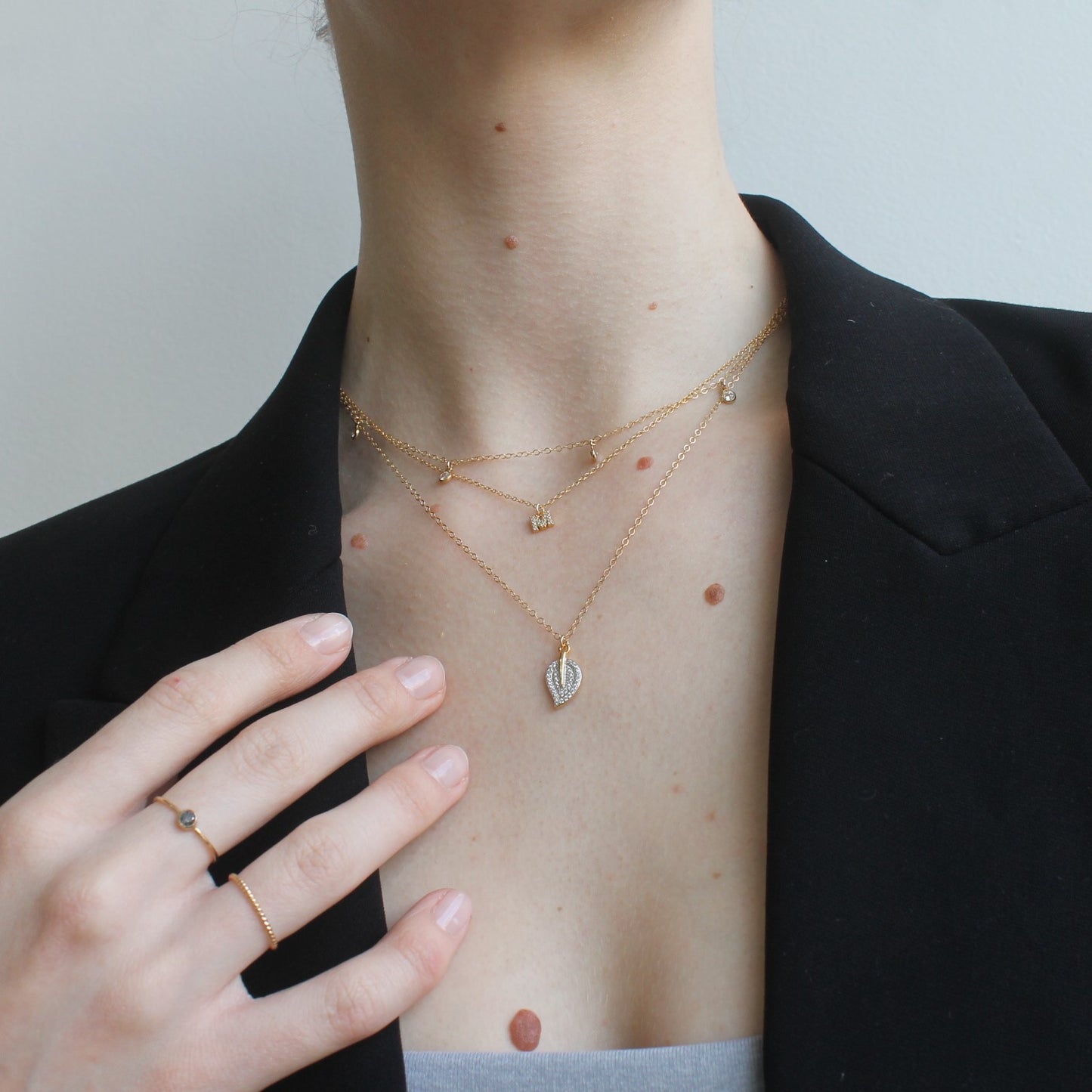 Crystal Initial Necklace