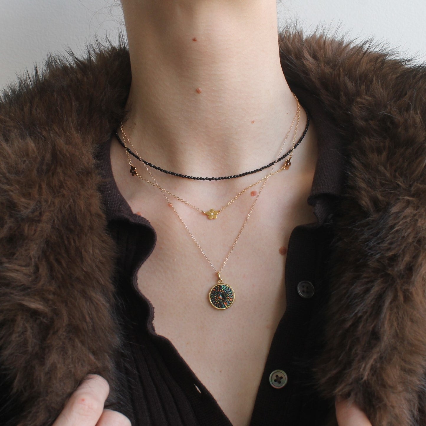 Black Onyx Beaded Chain