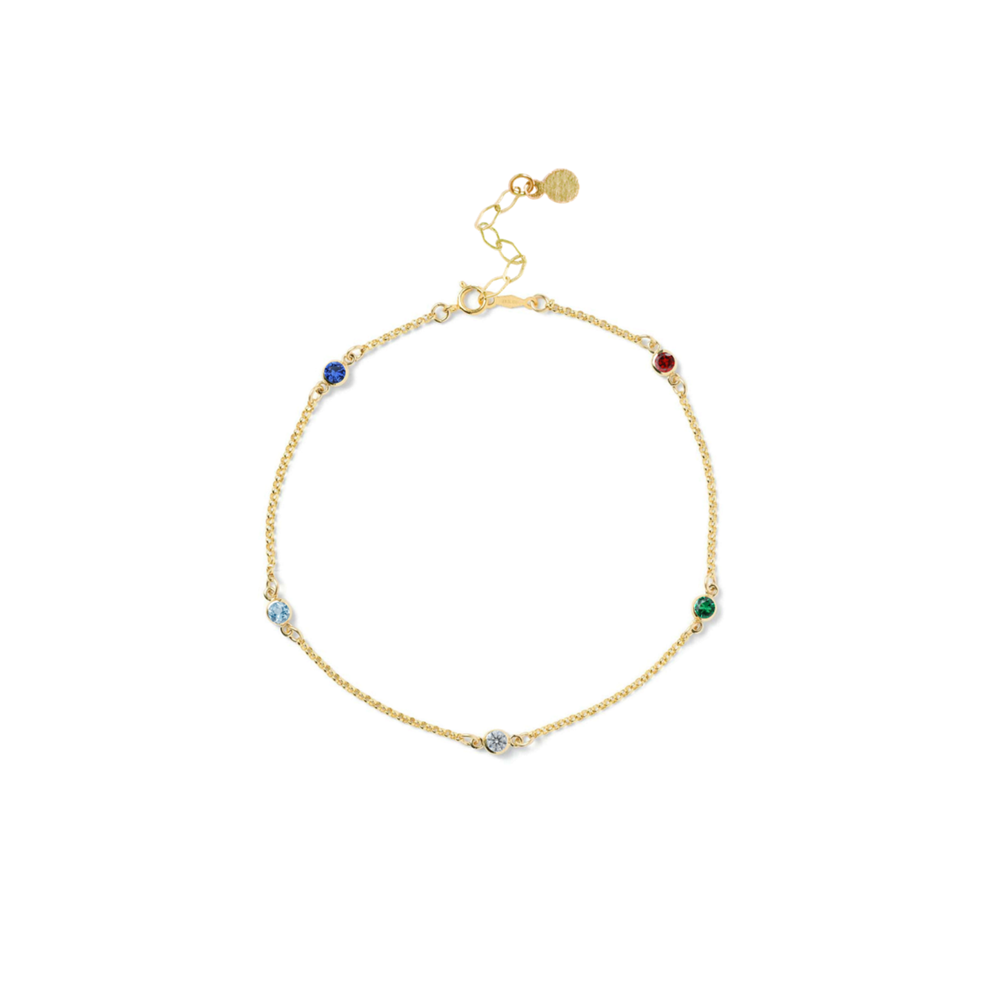 Customized Birthstone Station Bracelet