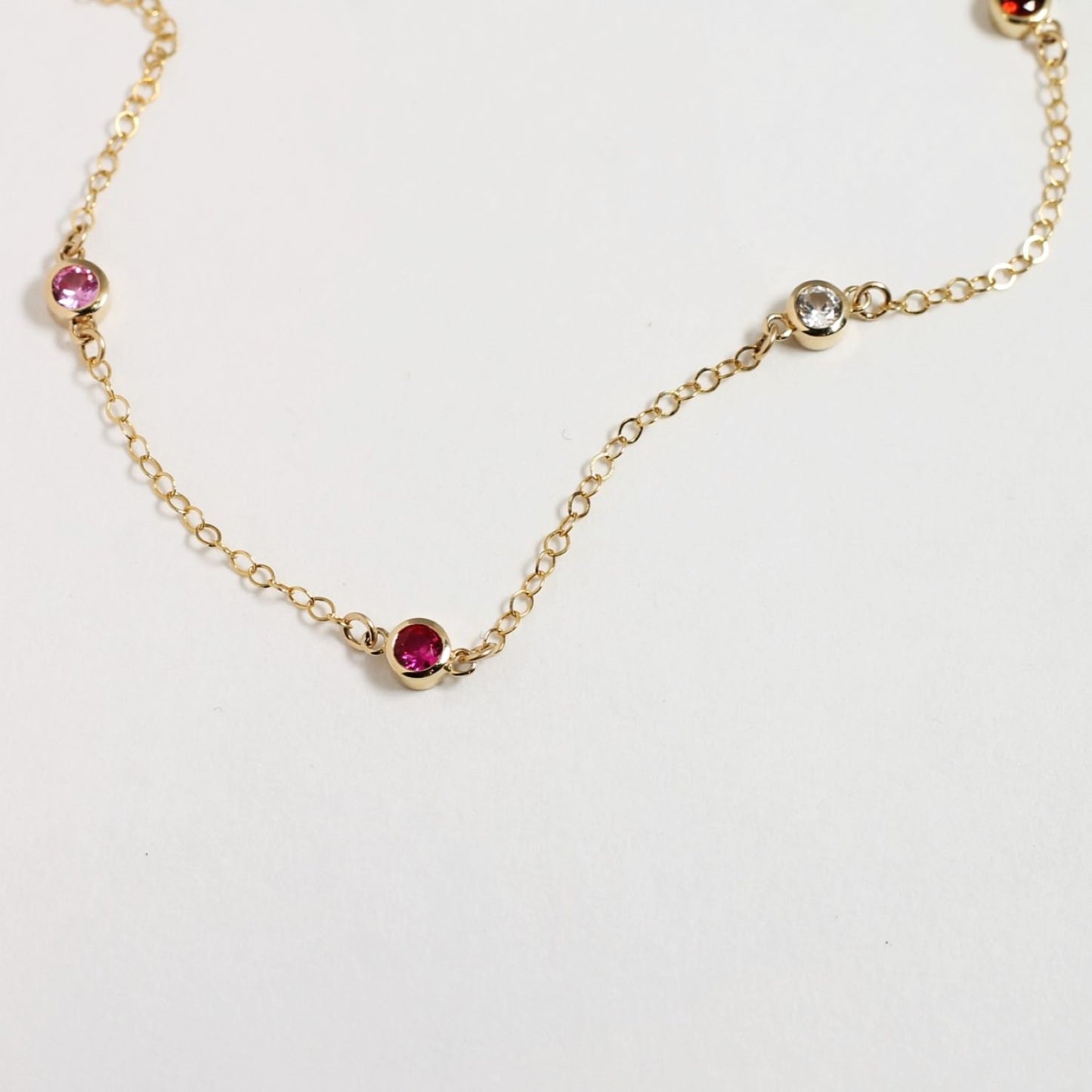 Customized Birthstone Station Bracelet
