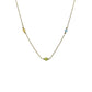 gold necklace with citrine, aquamarine, peridot birthstones