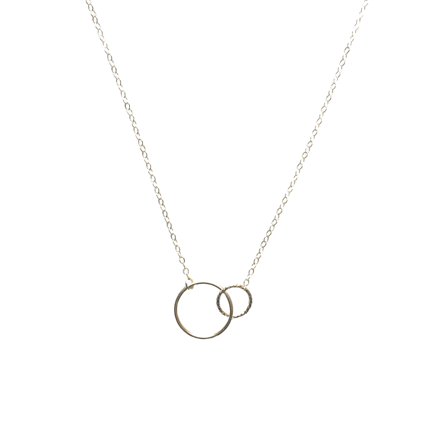 Gold Circle Pendant Friendship Necklace 