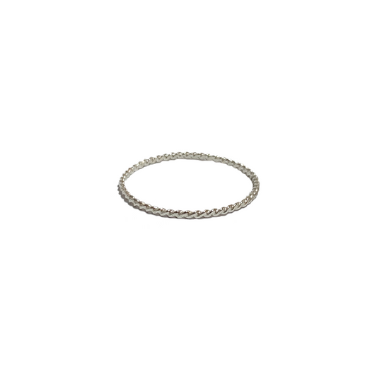 silver twisted stacking ring