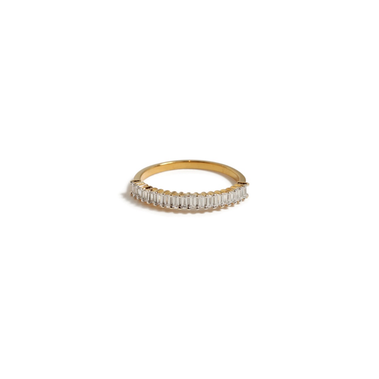 Baguette Lined Crystal Ring