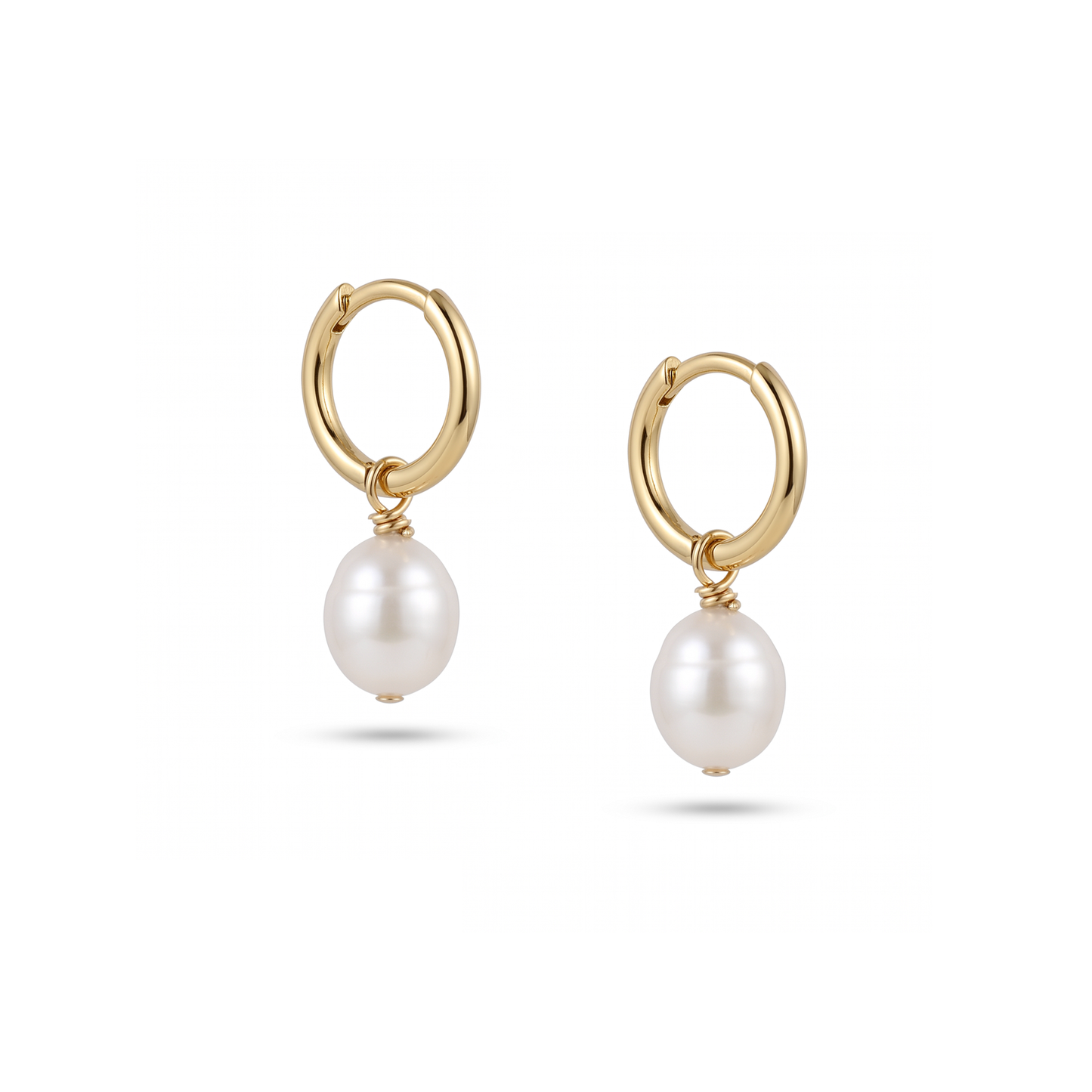 Baroque Pearl Hoops