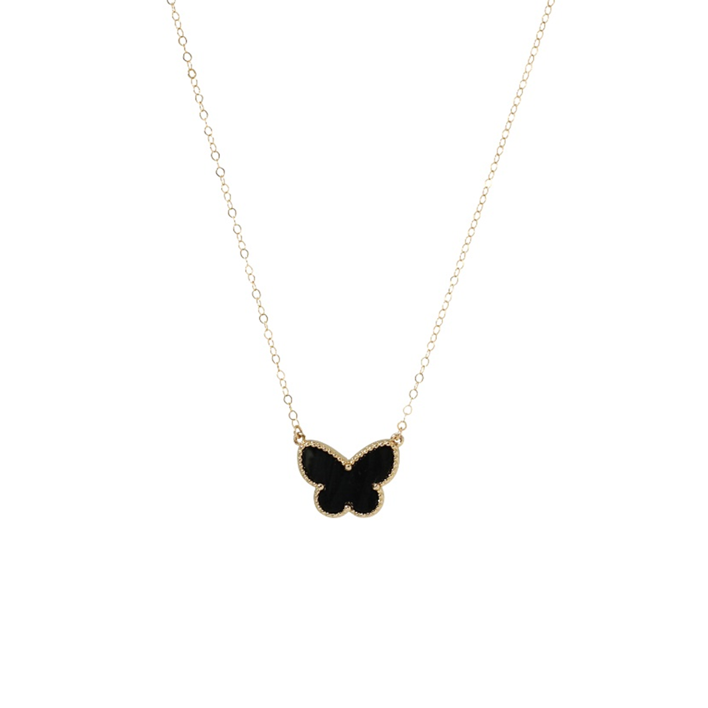 Black Butterfly Necklace