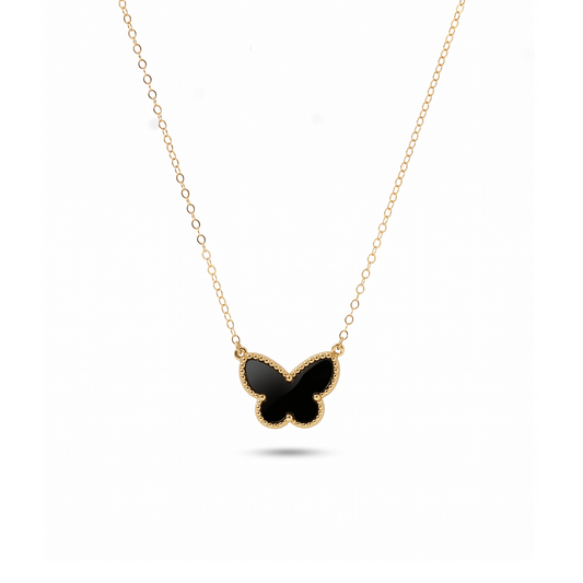 Black Butterfly Necklace