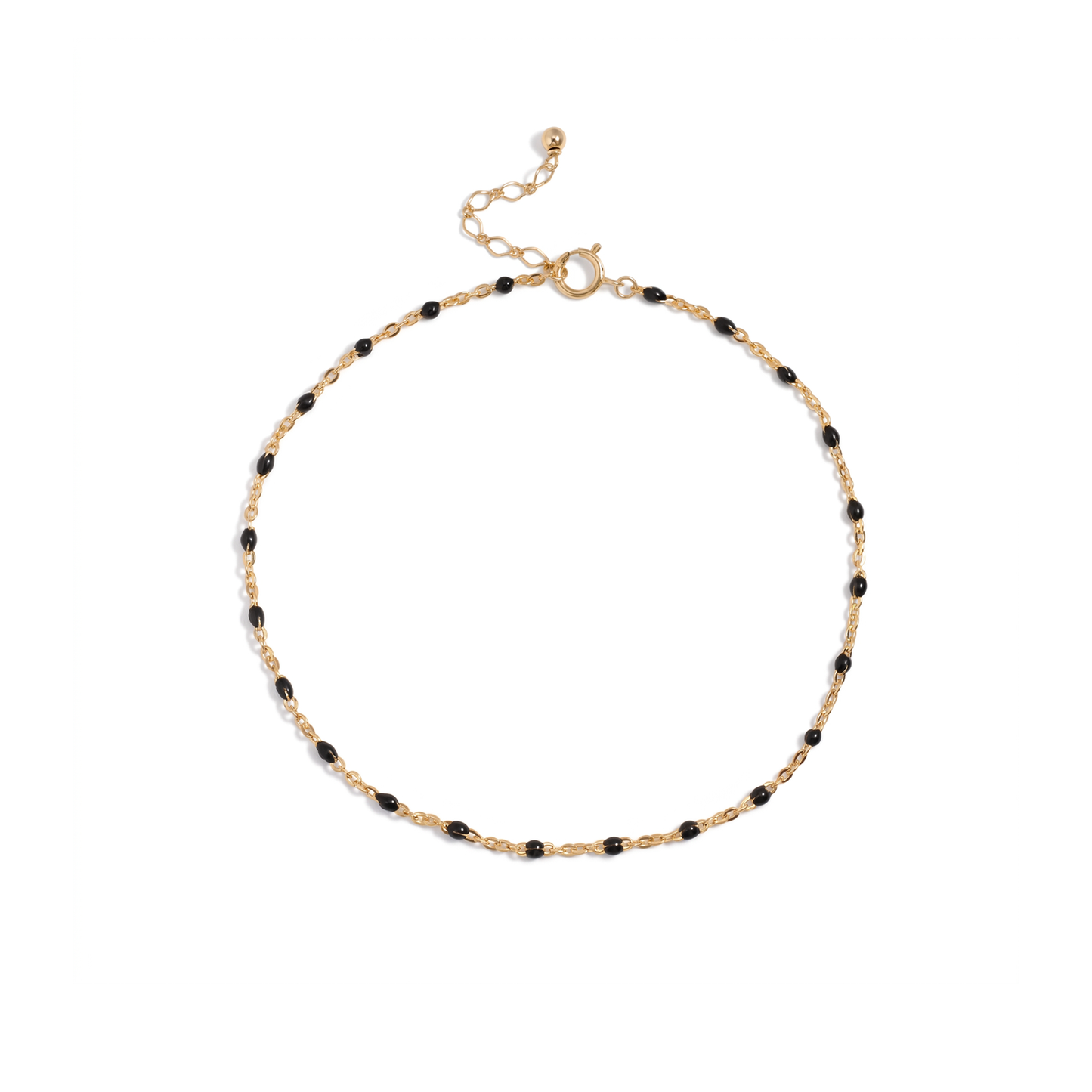 Black Enamel Anklet