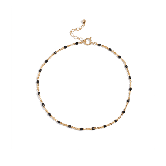 Black Enamel Anklet