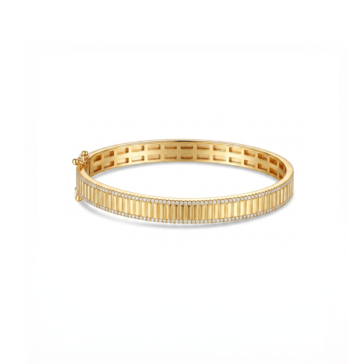 Bold Lined Eternity Bangle