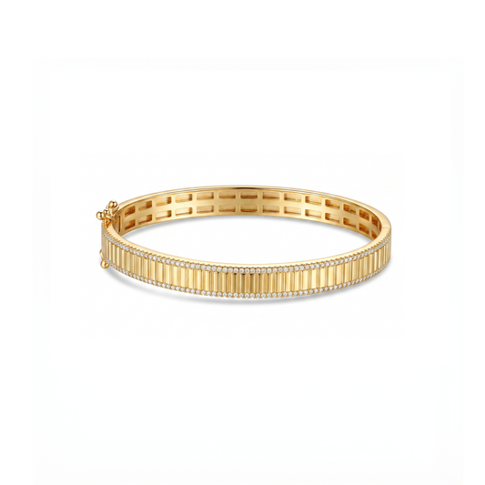 Bold Lined Eternity Bangle