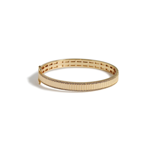 Bold Lined Eternity Bangle