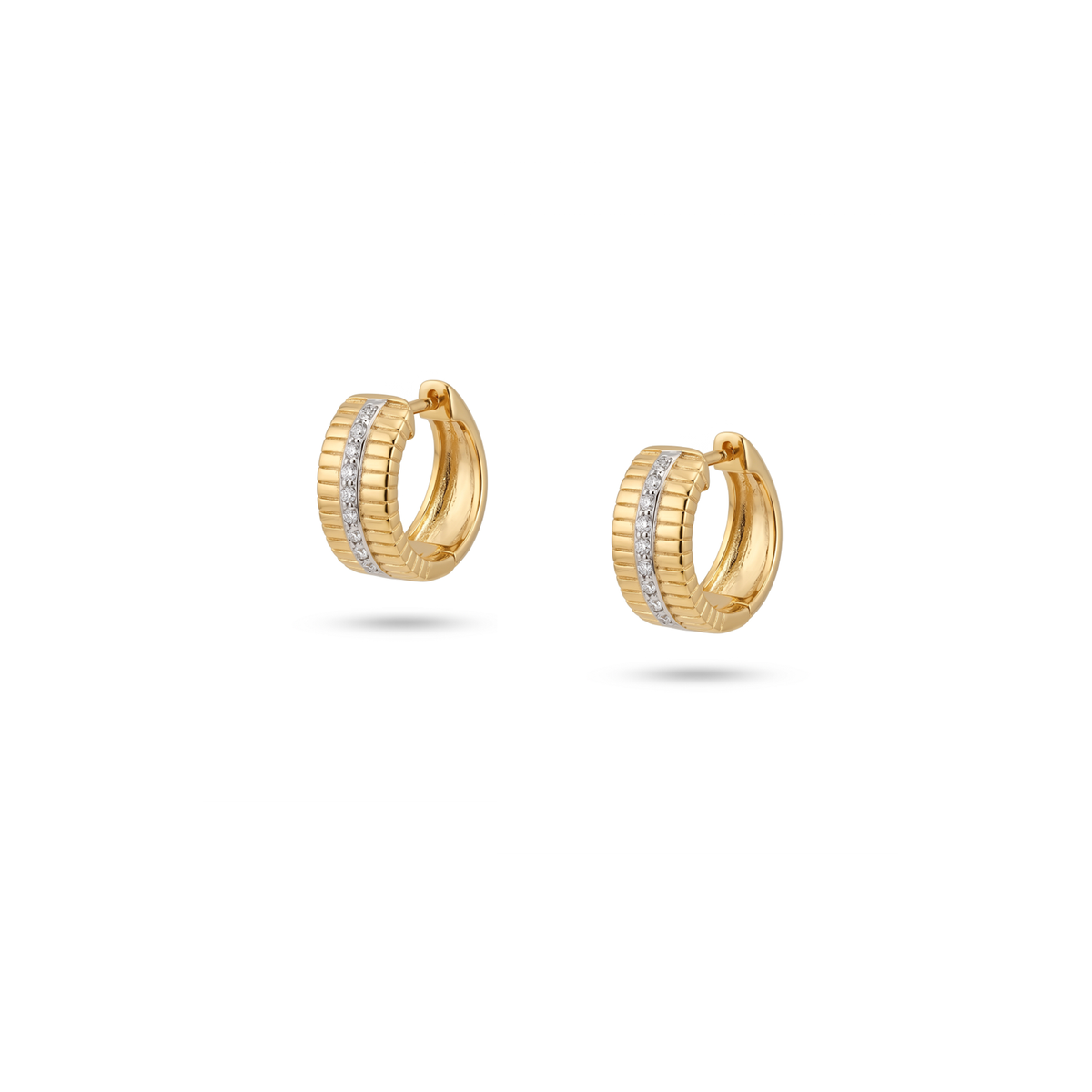 Bold Lined Eternity Hoops