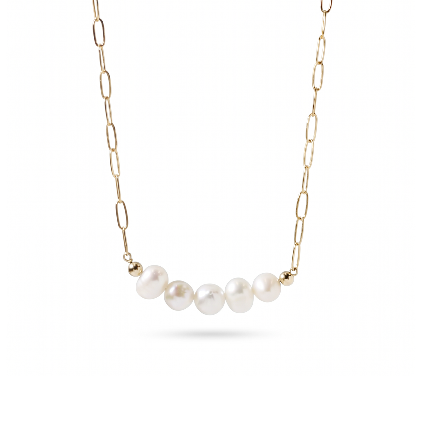 Bold Pearl Linked Necklace