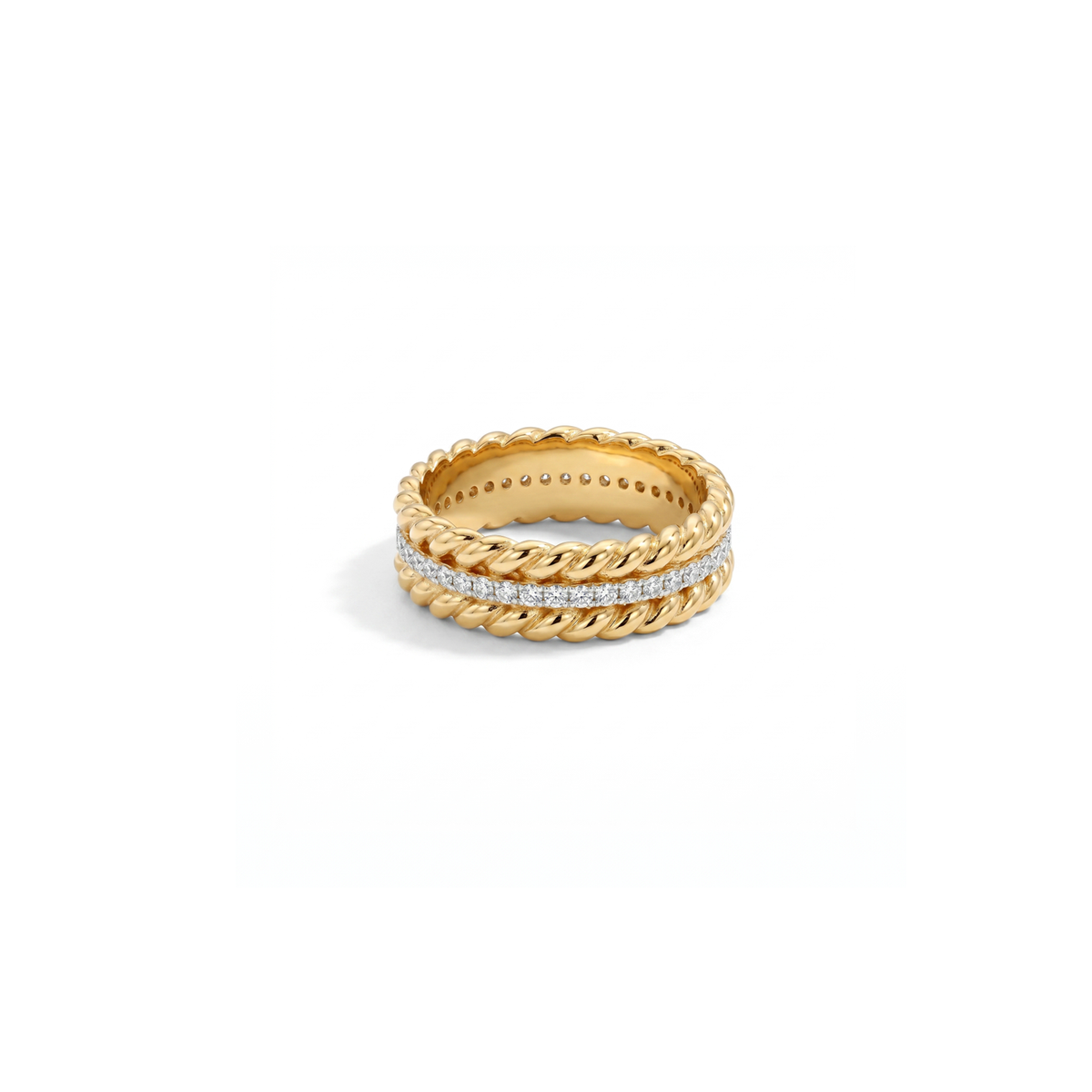 Boldly Twist Eternity Accent Ring