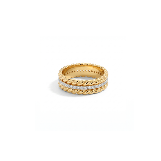 Boldly Twist Eternity Accent Ring