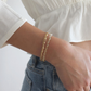 Corrugated Gold Beaded Bracelet