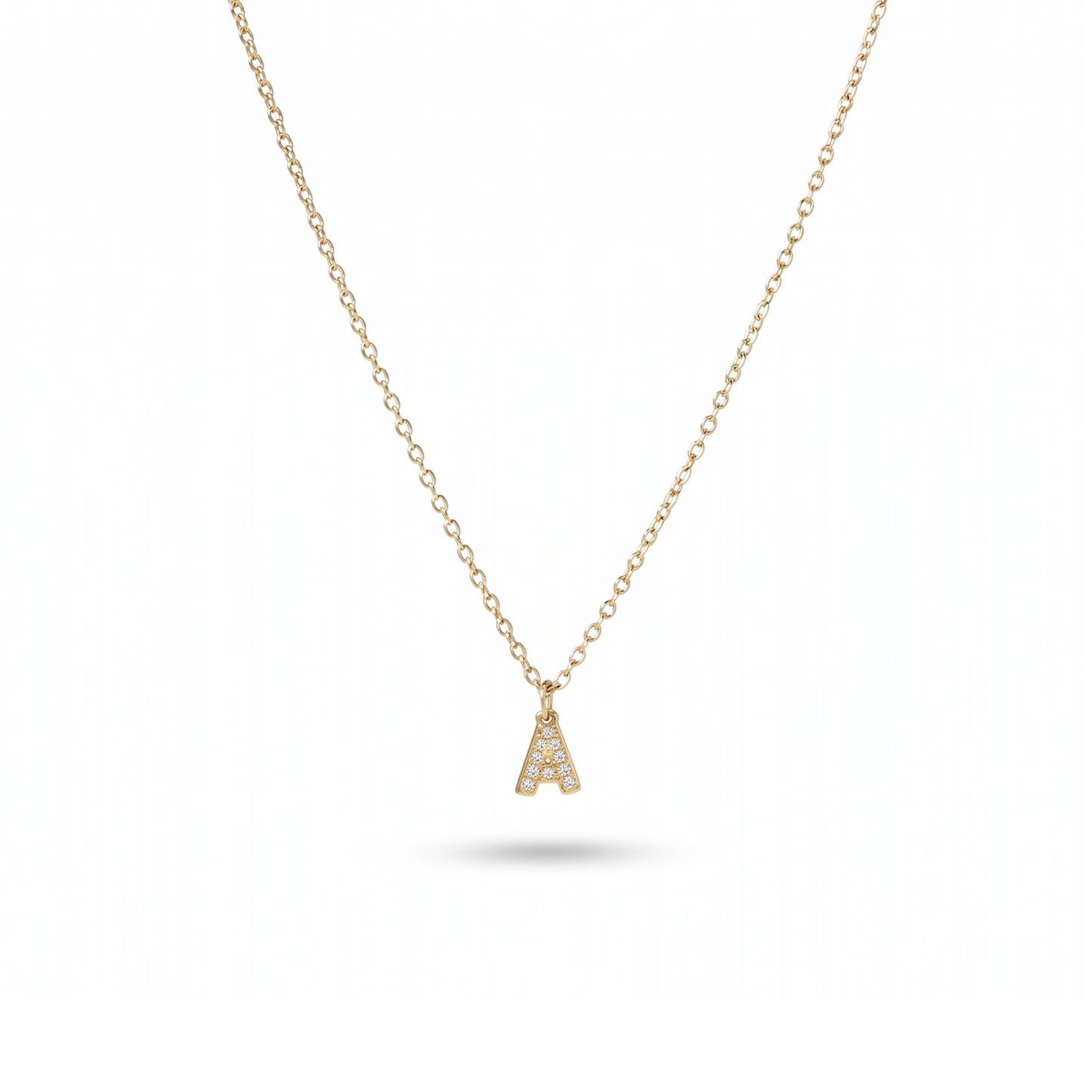 Crystal Initial Necklace