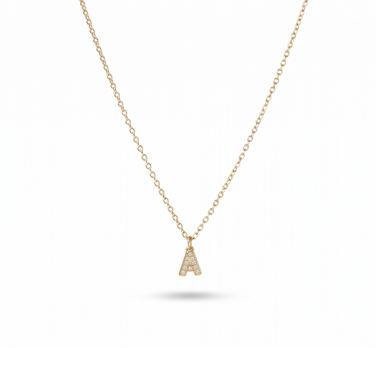Crystal Initial Necklace