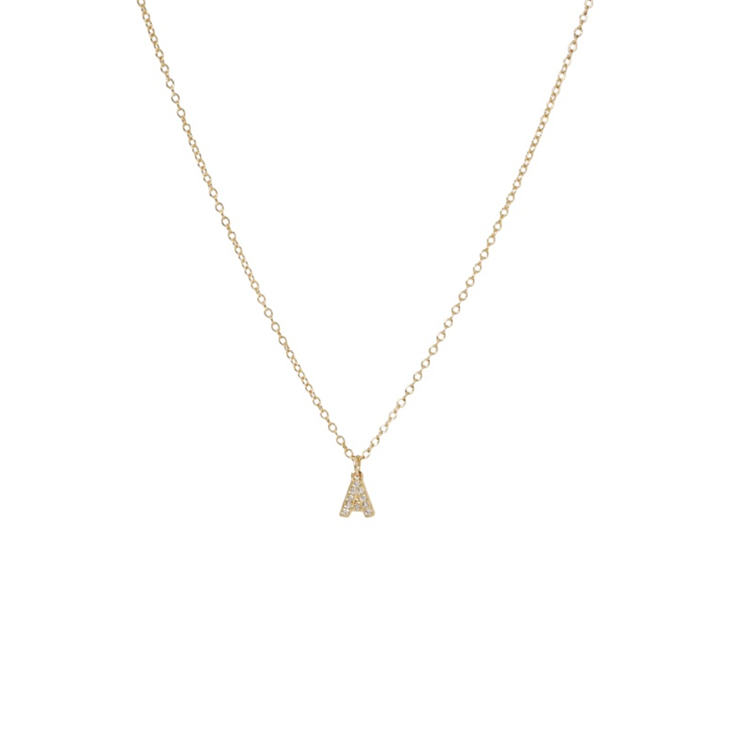 Crystal Initial Necklace