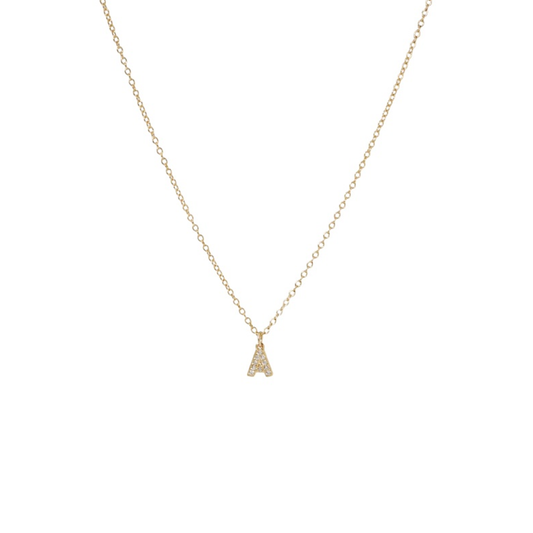 Crystal Initial Necklace