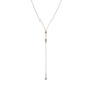 Crystal and Pearl Lariat Necklace