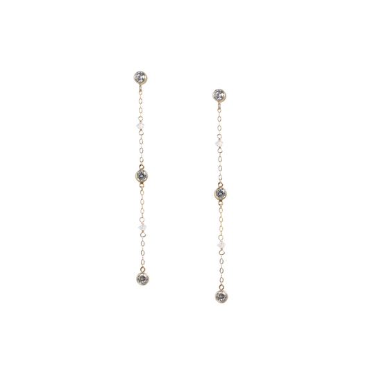 Crystal Station Drop Earrings