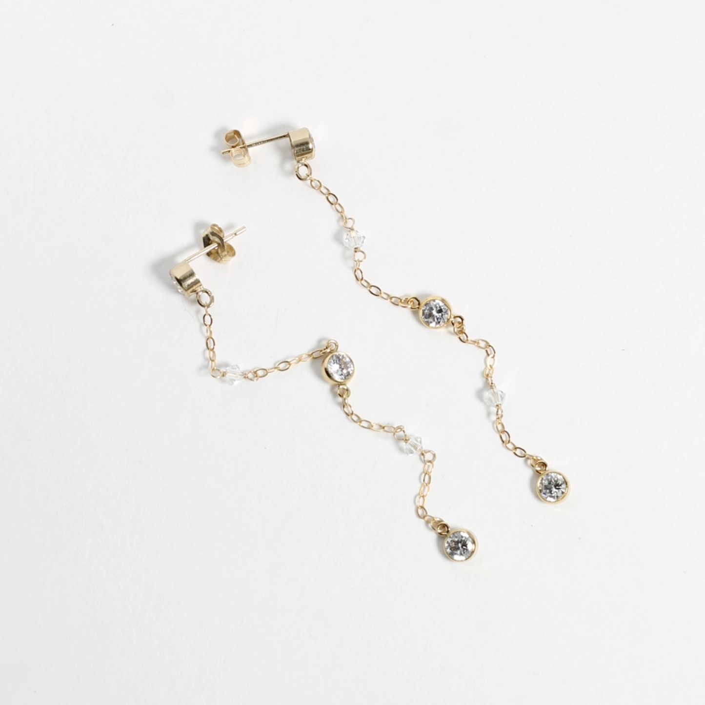 Crystal Station Drop Earrings