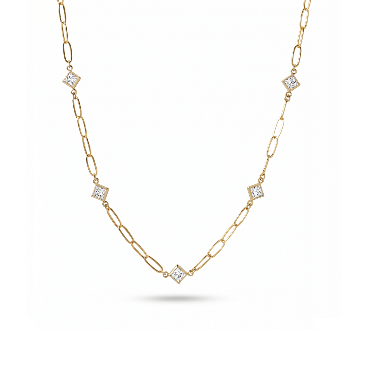 Crystal Linked Necklace
