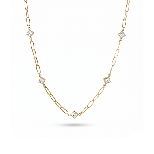 Crystal Linked Necklace