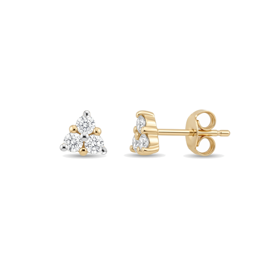 Diamond Lotus Earrings
