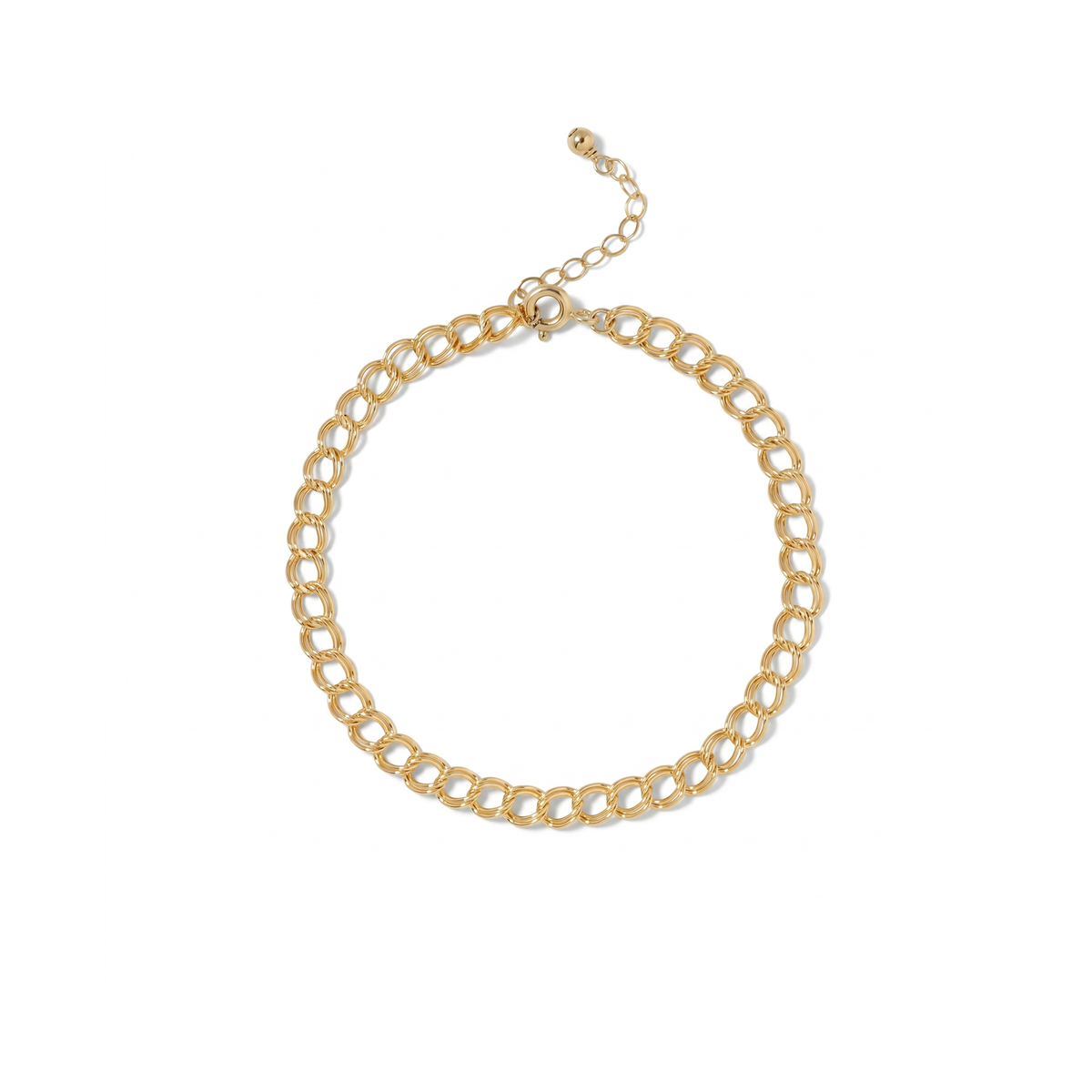 Double Curb Chain Bracelet