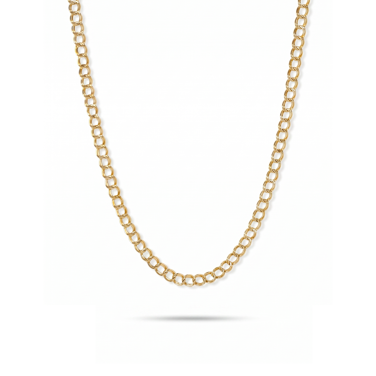 Double Curb Chain Necklace