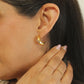 Dual-Tone Teardrop Hoops