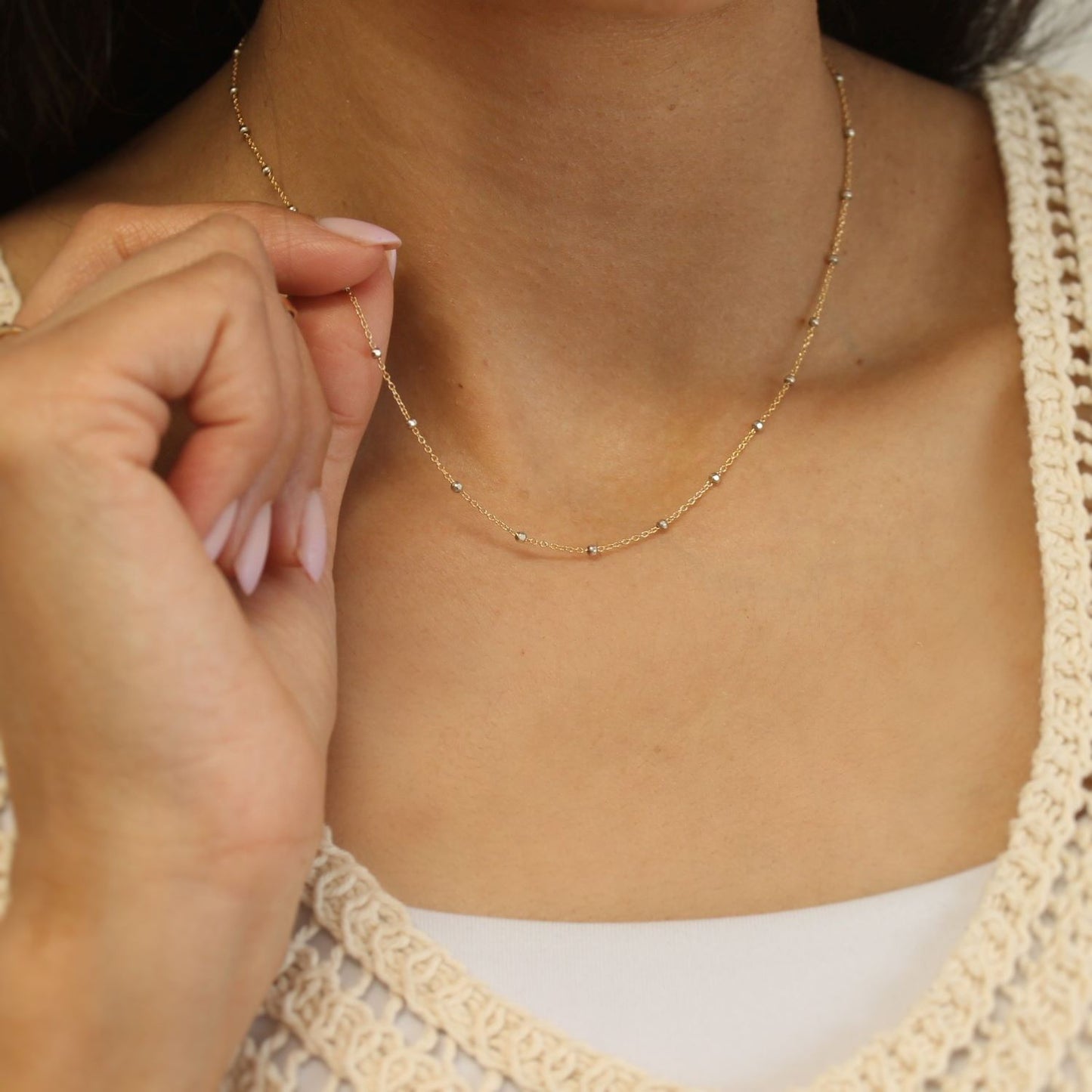 Dual-Tone Milestone Necklace
