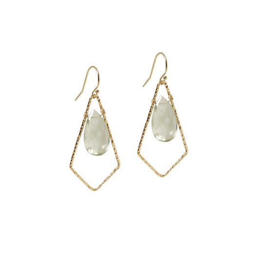 Green Amethyst Earrings