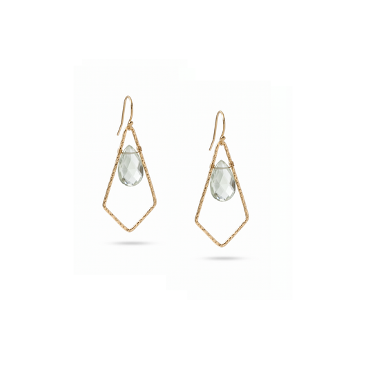 Green Amethyst Earrings