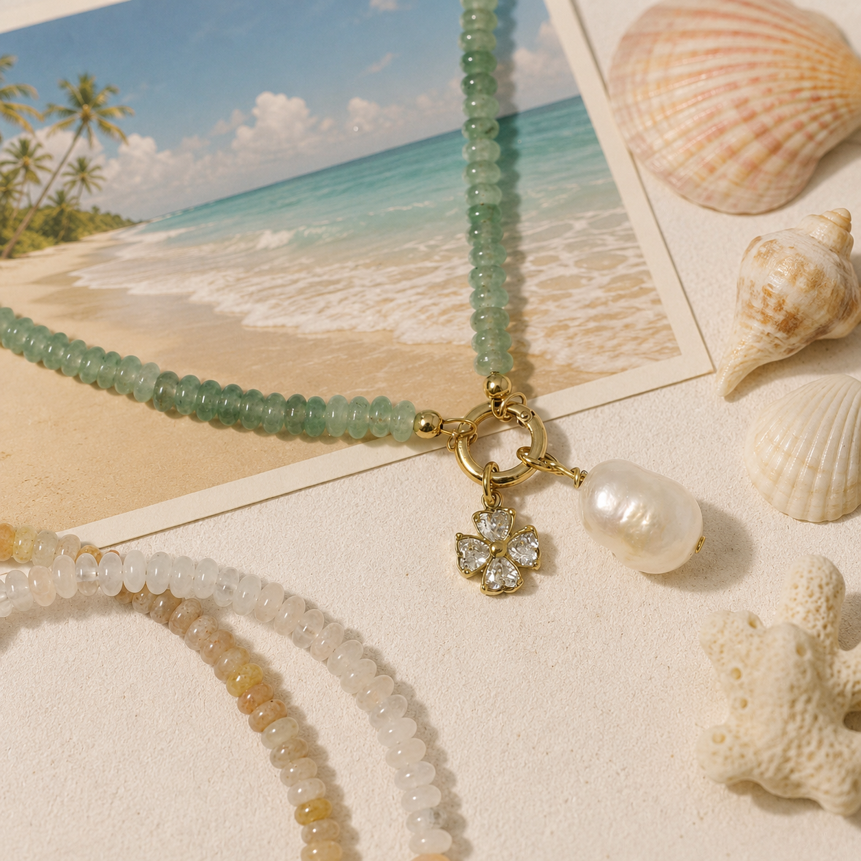 Green Aventurine Charm Necklace