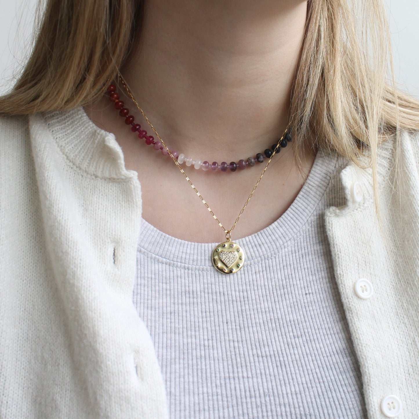 Rainbow Heart Necklace