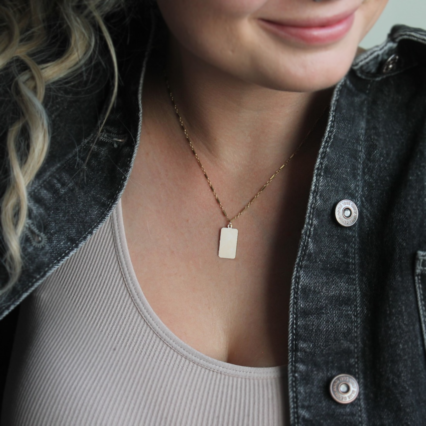 Large Tag Engravable Pendant