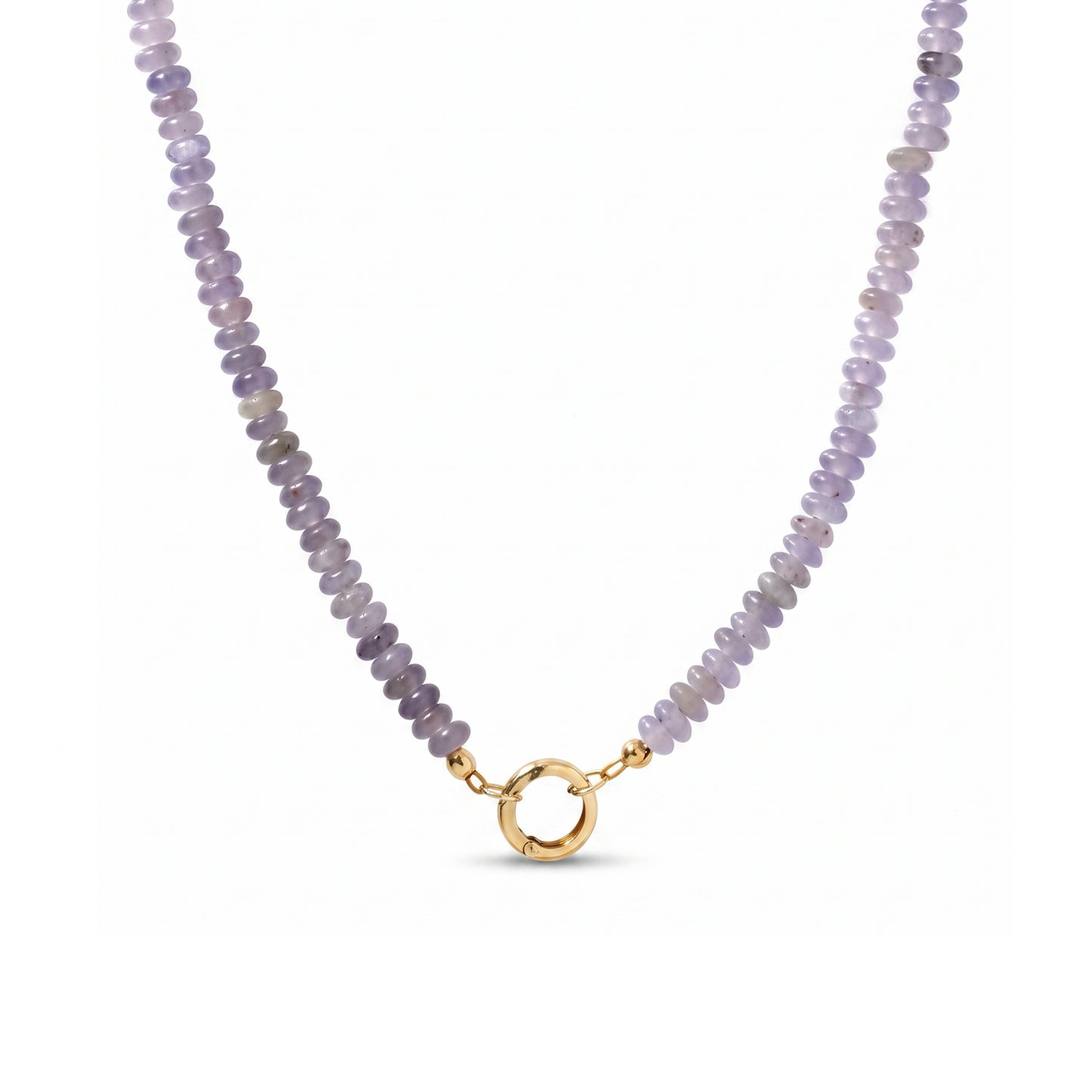 Lilac Jasper Charm Necklace