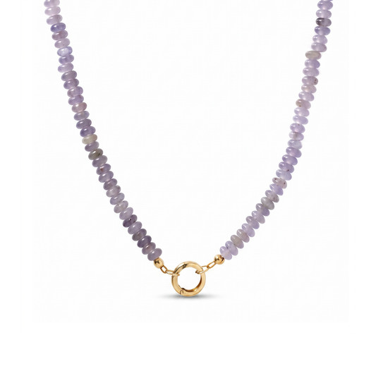 Lilac Jasper Charm Necklace