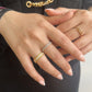 Baguette Lined Crystal Ring