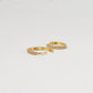Reversible Pave Crystal Huggie Hoops